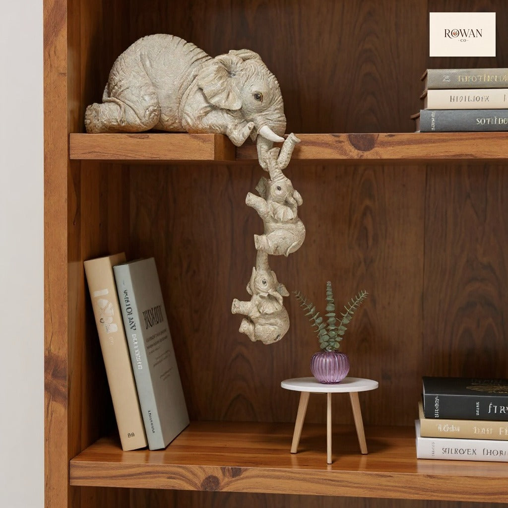 Hanging Elephant Family Shelf Sitter Set