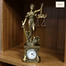 Lady Justice Desk Clock Sculpture