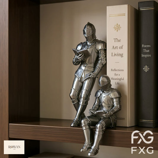 Silver Knight Reading Shelf Sitter