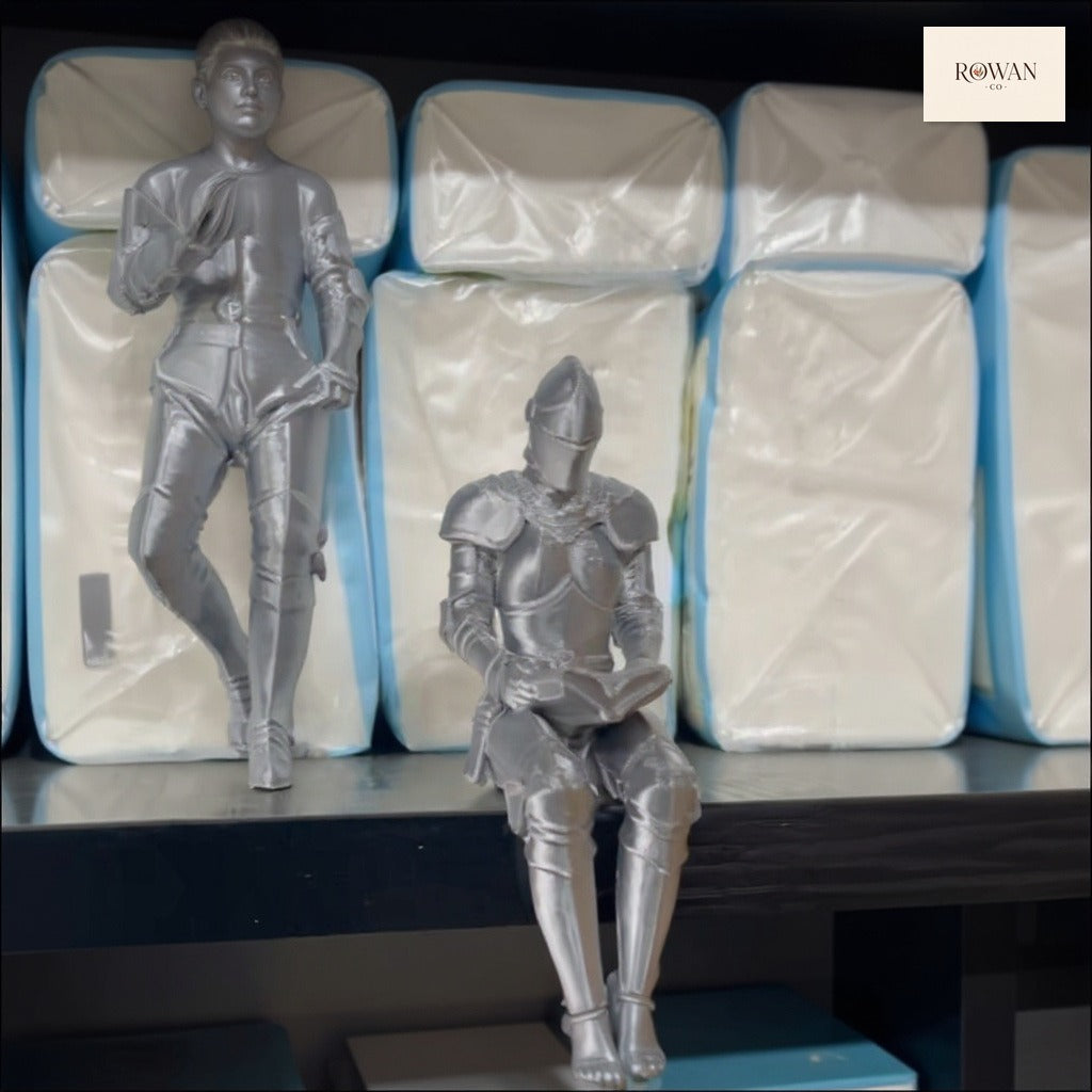 Silver Knight Reading Shelf Sitter