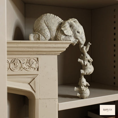 Hanging Elephant Family Shelf Sitter Set