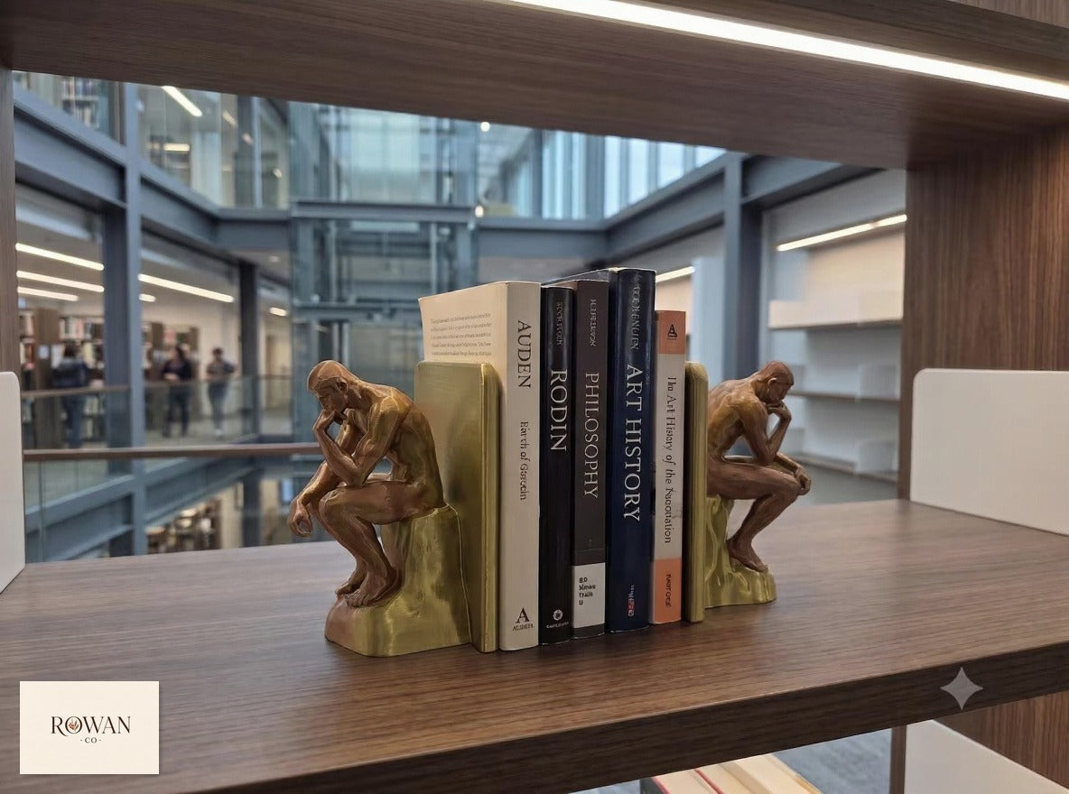Gold Thinker Bookend Pair