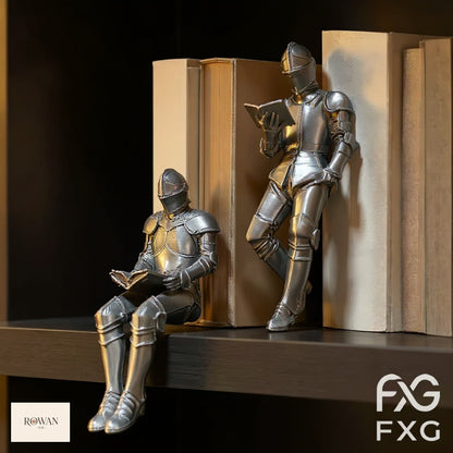Silver Knight Reading Shelf Sitter