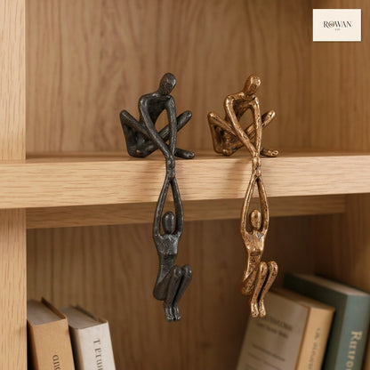 Climbing Figures Shelf-Edge Sculpture