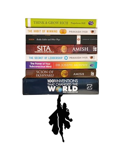 Vertical Hold superhero floating bookshelf catalog angle