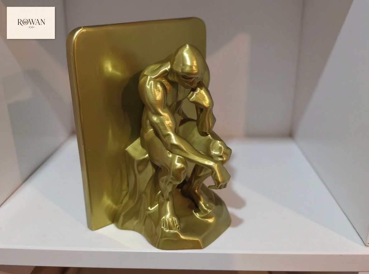 Gold Thinker Bookend Pair