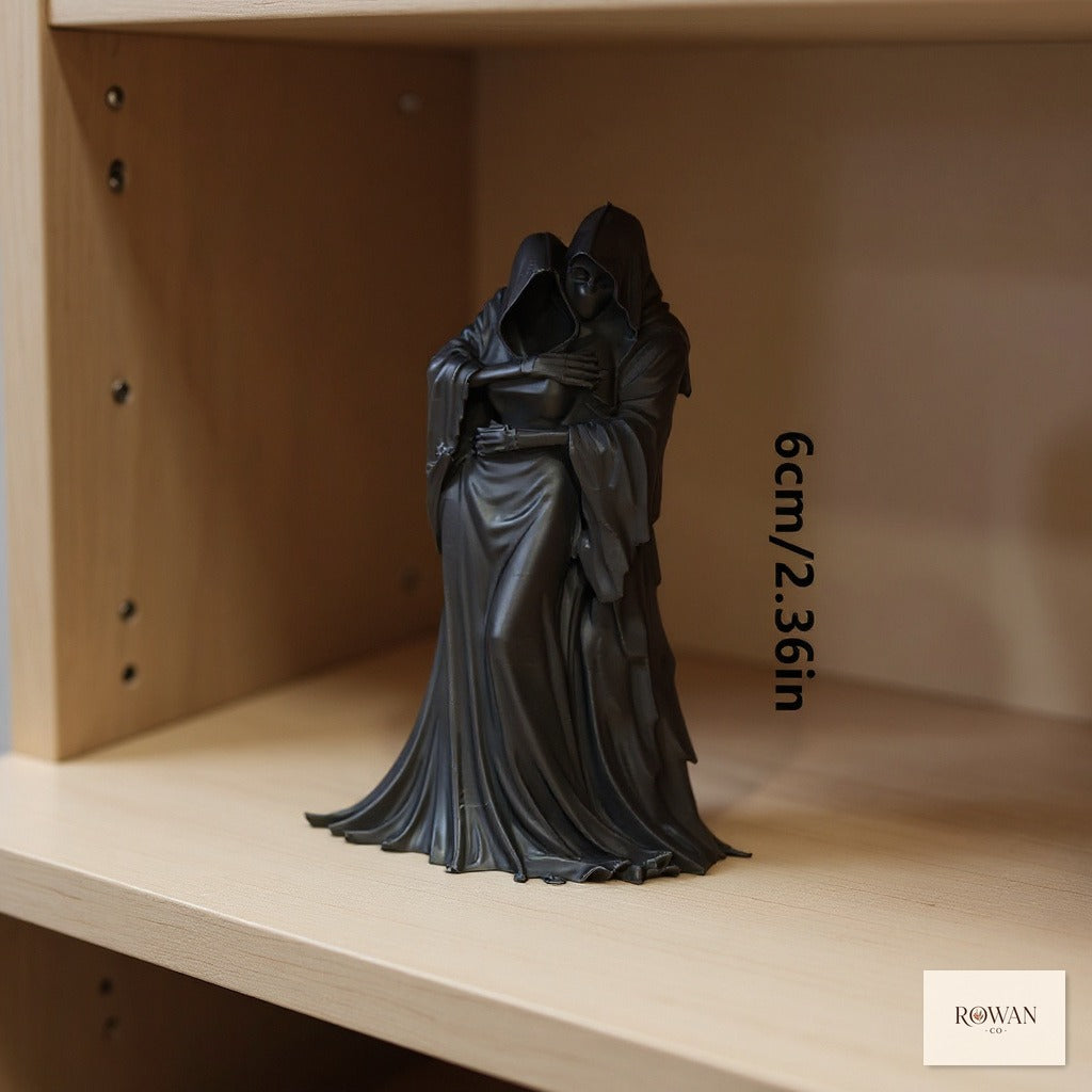 Embracing Reapers Bookshelf Sculpture